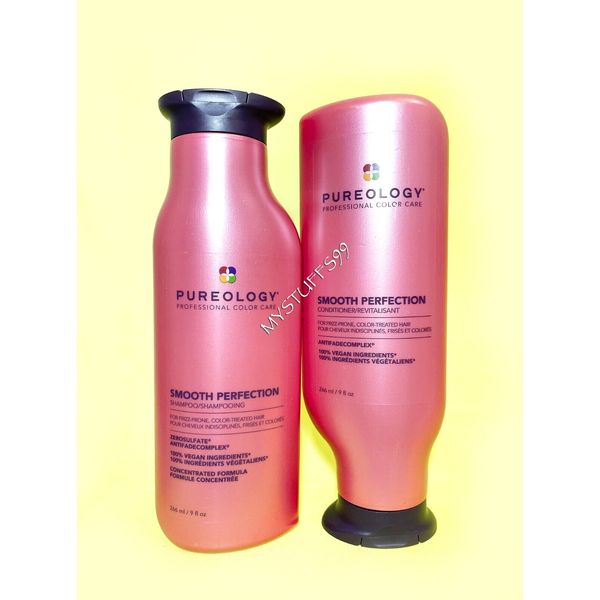 PUREOLOGY SMOOTH PERFECTION SHAMPOO & CONDITIONER SET - DUO 9 fl oz NEW!!