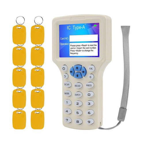 KDL RFID Smart Card Reader Writer NFC 13.56MHz Copier 125KHz Duplicator Multi-Frequency Decoding Software USB Support with 125KHz/13.56MHz Dual Frequency Writable Key fobs