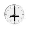 TOOLOUD Inverted Cross 8" Round Wall Clock with Numbers