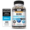 Neuro Brain & Focus 180ct Memory Function Clarity Energy Nootropic Booster