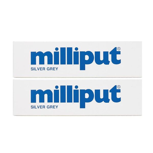 Milliput Epoxy Putty - Silver Grey 113.4g Kit - 2pk