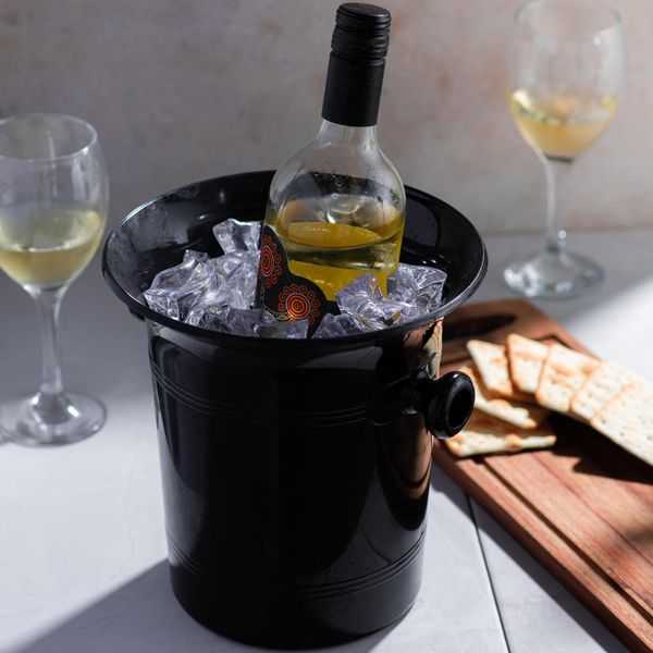 bar@drinkstuff Acrylic Wine & Champagne Bucket Black - Acrylic Ice Bucket, Wine Chiller