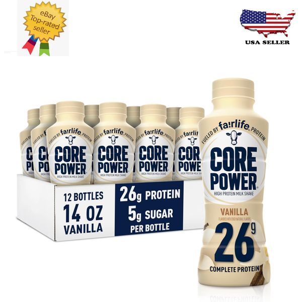 Fairlife Core Power 26g Protein Milk Shakes, Ready To Drink 14 Oz (Pack of 12)