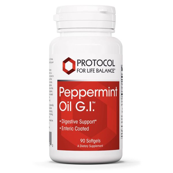 Protocol Peppermint Oil G.I. Digestive Support, Ginger & Fennel Oils 90 Softgels