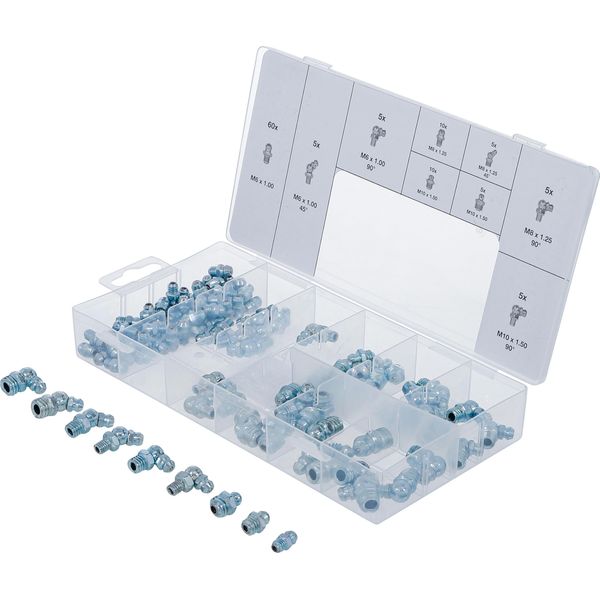 BGS 8065 | Grease Nipple Assortment | 110 pcs.