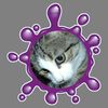 Artisticky Parking Permit Holder Skin PURPLE SPLAT