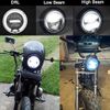Cuhubyup 6.5 Inches Round Motorcycle LED Headlight with Brackets Assembly (White Light)