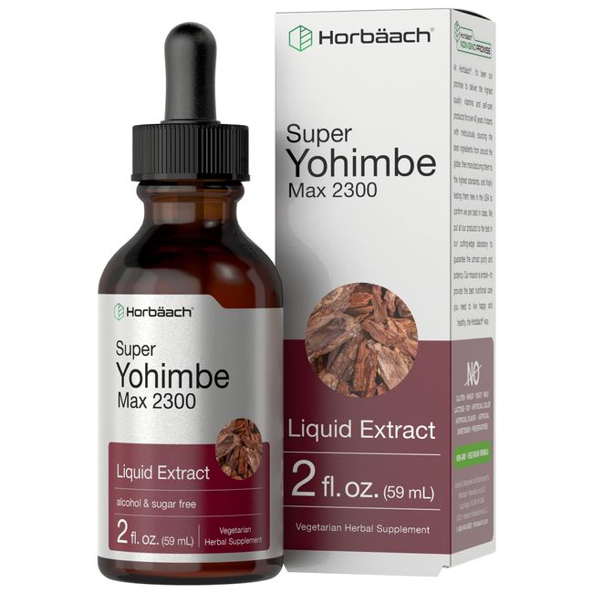 Super Yohimbe Bark Extract | 2 Oz | Alcohol and Sugar Free Formula | Vegetarian, Non-GMO, Gluten Free Liquid Supplement | by Horbaach