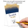 Haizct 50 Pack Rose Gold Blank Gift Certificate Scratch Off Cards for Small Business, Spa Beauty Makeup Hair Salon, Bridal Shower, Baby Shower, Country Wedding(Rose Gold) Silver-GK083