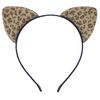Bonnie Z. Leonardo Small Leopard Print Cat Ears Headband Brown Leopard