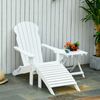 Outdoor Deck & Patio Lounge Set w/ Folding Design & Weather-Resistance, White