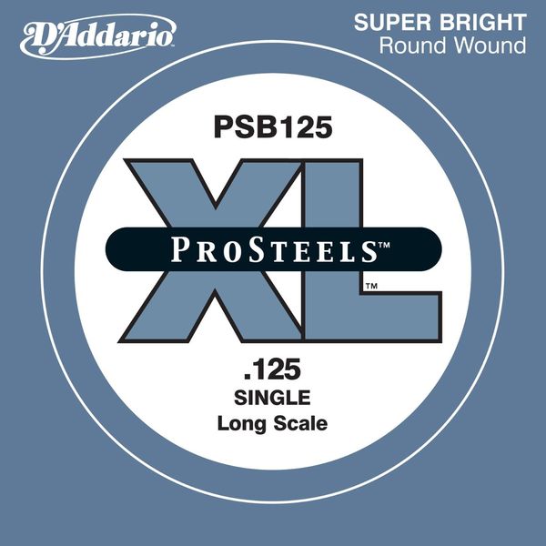 D'Addario PSB125 .125 ProSteels Long Scale Single String for Bass Guitar