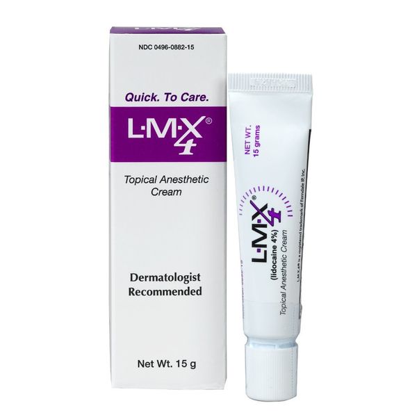 LMX4 Lidocaine Pain Relief Cream, 15g Tube – Topical, Fast Acting, Long Lasting use for Cuts, Scraps, Sunburn, Bites