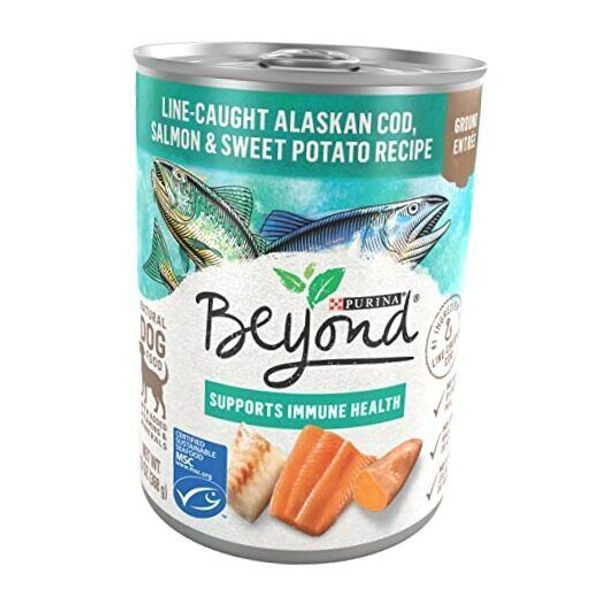 Cod, Salmon and Sweet Potato Natural Ground Grain Free Wet Dog Food Pate -