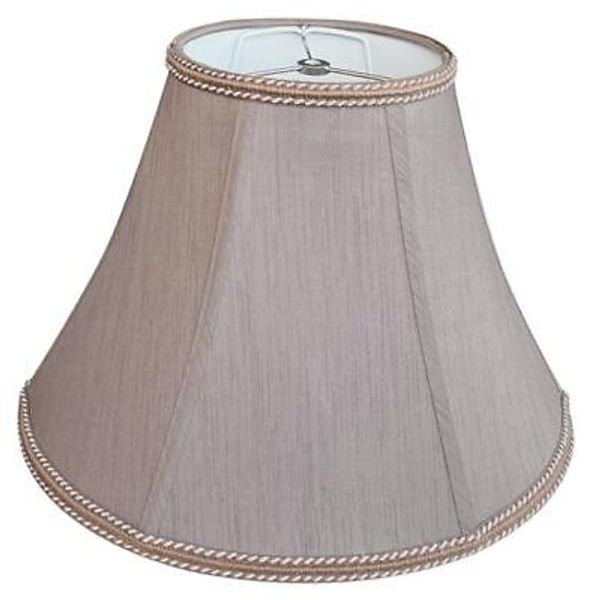 Lamp Shade, 7" x 15" x 10.5" Bell LampShade, Home Decor Fabric Brown color