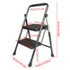 2 Step Black Ladder Safety Non Slip Mat Tread Foldable Step Stool