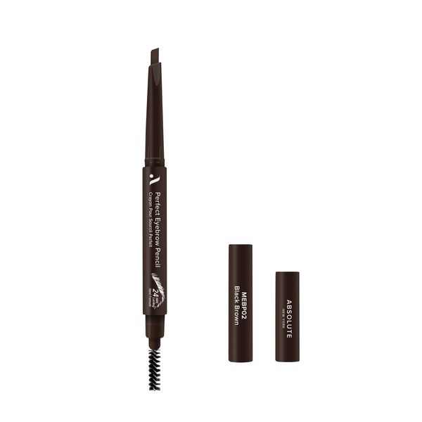 Absolute New York Perfect Eyebrow Pencil: Black Brown (hard formula)