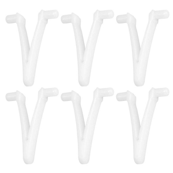 Fdit 6PCS Pool Supply Butterfly V Clip for Pool Spa Brush Leaf Rake Leaf Skimmer Vacuum Head for Swimming Pool Cleaning