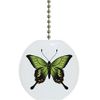 Carolina Hardware and Decor 1988F Bright Green Butterfly Butterflies Solid Ceramic Fan Pull