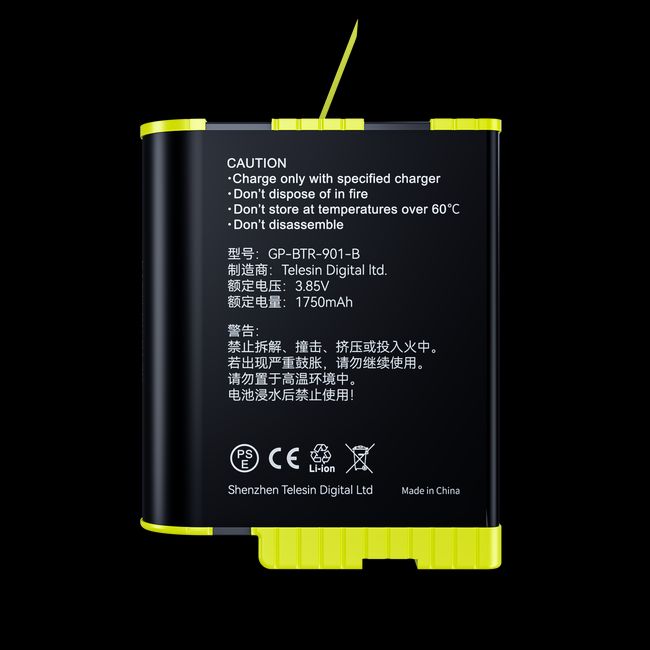 TELESIN Battery for GoPro Hero 11/10 Camera with 1750mAh