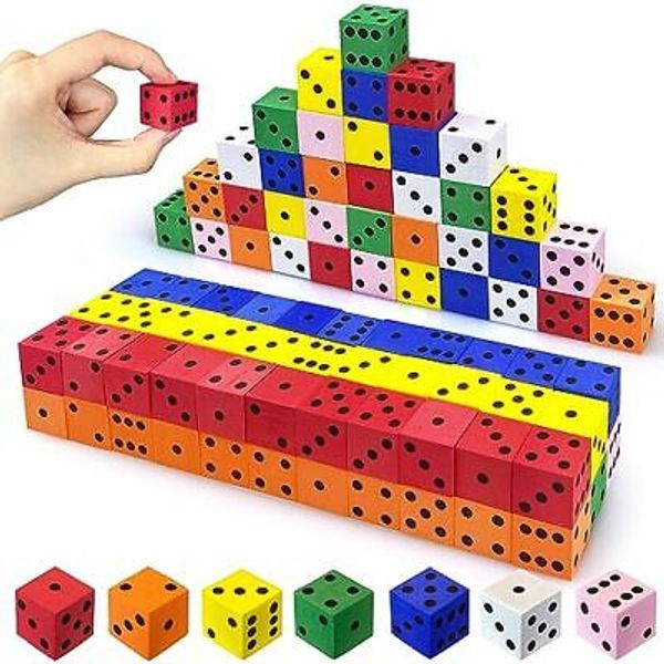 PCS Foam Dice Set Small Colorful Dices with Number Dots for Math Game 80