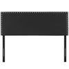 Modway Phoebe King Upholstered Vinyl and Solid Wood Headboard in Black