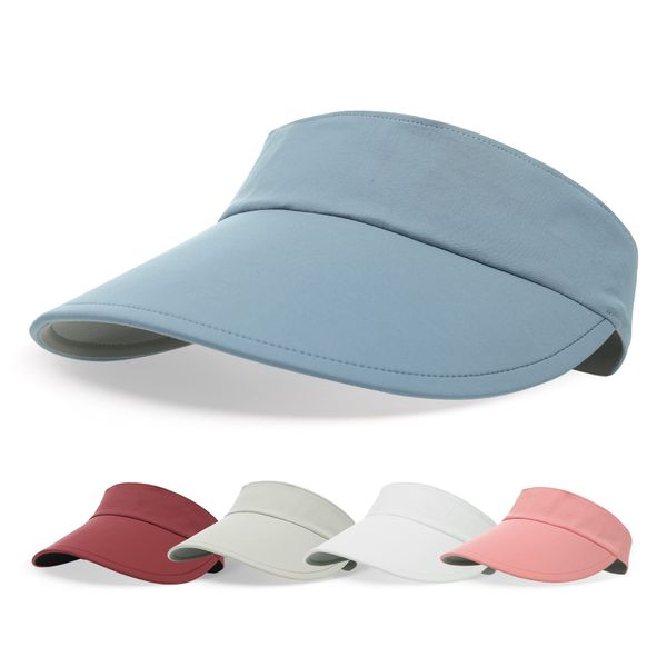 SAITAG Sonnenvisier Visor Cap Sonnenhut Sonnenschild Unisex, Mode Sonnenblende Verstellbar, Sonne Visier Cap Atmungsaktiv und Schweißabsorbierend für Laufen Reisen