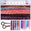 Hawkko Wig, Extensions, Braided, Kids, Gradient, Ponytail, Hair Extensions, Colorful Wig, Kids, Hair Extensions, Hip Hop, Dance, Rubber, Hina Festival, Recital, Party, Stage, Flashy Hair, Easy to Put On and Take Up, Set of 2 (Black x Blue)