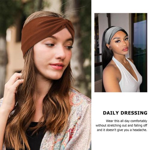 DRESHOW Headbands for Women Girls Vintage Headband Knotted Headwraps Criss Cross Hair Bands Accessories