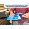 CHPL A5 Plastic Wallets with Stud Button [ 100 Pcs ] Translucent Popper Wallets for Document Storage, Filing & Organisation, Folders for Office and School [ Blue ]