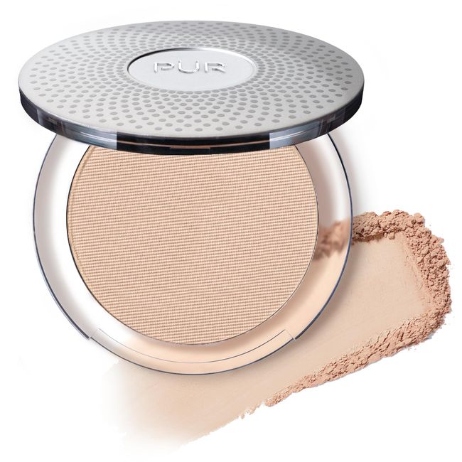 PÜR Beauty 4-in-1 Pressed Mineral Makeup SPF 15 Powder Foundation with Concealer & Finishing Powder- Medium to Full Coverage Foundation- Mineral-Based Powder- Cruelty-Free & Vegan Friendly, Light