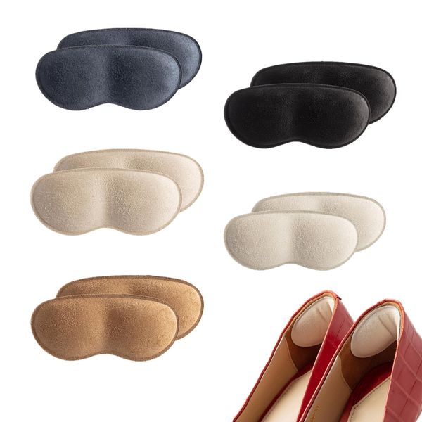 5 Pair Heel Cushion Pads Universal Heel Pads Heel Protectors Self-Adhesive Heel Cushion Inserts Anti-Slip Shoe Pads for Women Men