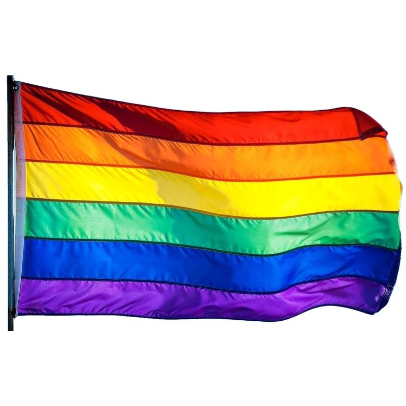US Flag Factory 3x5 FT Rainbow Flag (Sewn Stripes) Outdoor SolarMax ...