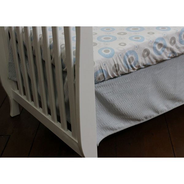 Nurture Mix and Match Gray Chevron Dust Ruffle