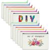 12 Pack Canvas Makeup Bags DIY Craft Blank Zipper Bulk Multipurpose Cosmetic Travel Toiletry Bag DIY Craft Blank Zipper Bulk Multipurpose Cosmetic Travel Toiletry Bag,Multicolored Zippers