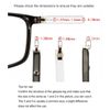 1 Pair Glasses Legs Replacement Temples, Glasses Metal Frame Arms Replacement, Black