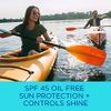 Coppertone Oil Free & Shine Control SPF 45 Face Sunscreen Lotion, Oil Free Face Sunscreen, 2.5 fl. oz.