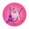 Cute Eiffel Tower Initial Monogram Letter X PopSockets Swappable PopGrip