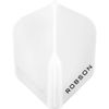 Robson Plus Dart Flight No. 6 Clip On Flight Very Robust Long Lasting (White)