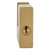 amig - 3096 Rectangular Padlock Model 200, Brass and Treated Steel arc, Width: 75 mm, Matte Brass