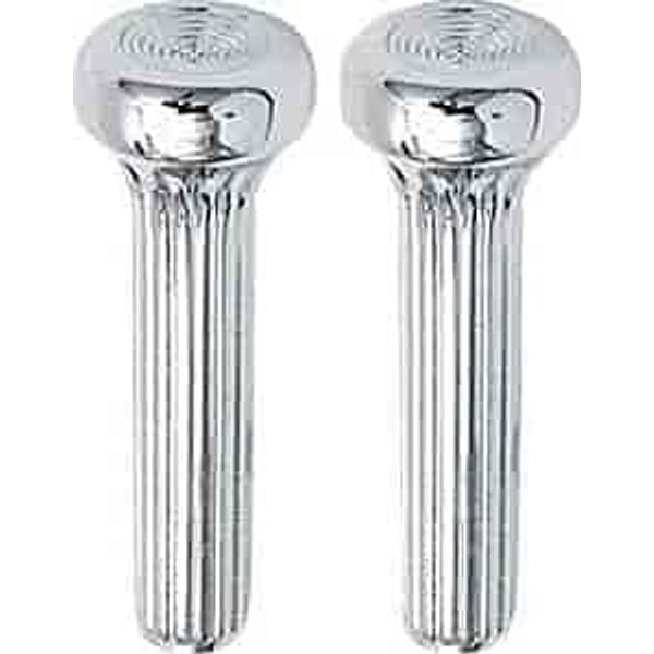 Chrome Plated Ribbed Door Lock Knobs