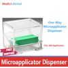 Dental One-Way Microapplicator Dispenser, Holds 400 Applicators, Clear, Acrylic