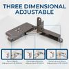 2Pcs Hidden Door Hinges 3.7x2.44x0.47inch Silent Buffer Hidden Door Hinge
