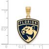 Florida Panthers Large (3/4 Inch) Enamel Pendant (Gold Plated)