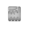 5 Compartment Plastic Cutlery Holder Tray Drawer Organiser Rack (Platinum)