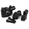 Black Motorcycle Hawk-eye Rear View Side Mirrors 7/8" Mount Clamp For ATV UTV