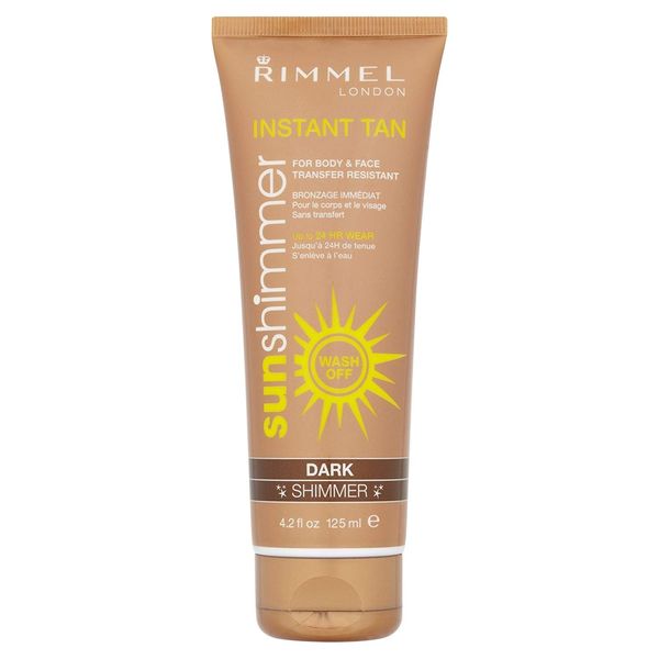 Rimmel Sunshimmer Instant Wash Off Fake Tan For Face And Body 125ml-Dark Shimmer by Rimmel
