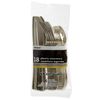 Elegant Gold Solid Assorted Plastic Cutlery (18 Pack) - Premium, Durable & Reusable - Perfect for Parties, Events & Everyday Use