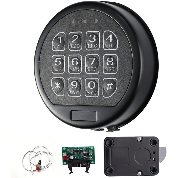 Gun Safe Lock Replacement with Swing Bolt Black Keypad Safe Electronic Lock