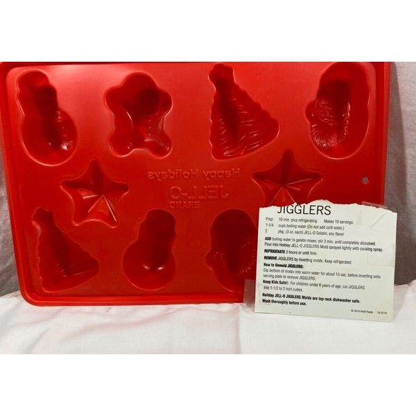 Jello mold w/ recipe Santa Frosty star tree gingerbread man shots? Jigglers?